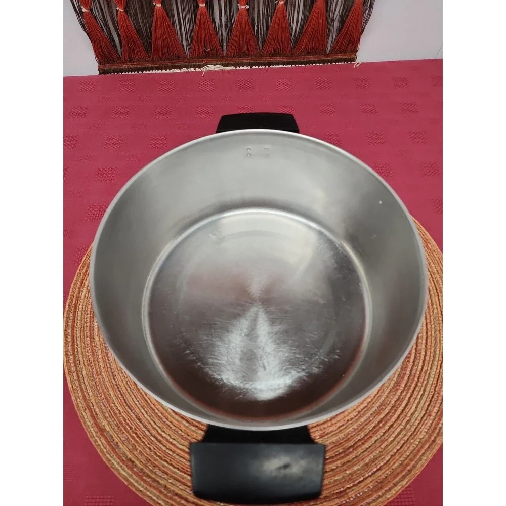 Vintage Revere Ware 1801 Copper Bottom 4.5 Qt Stockpot No Lid Made In The USA